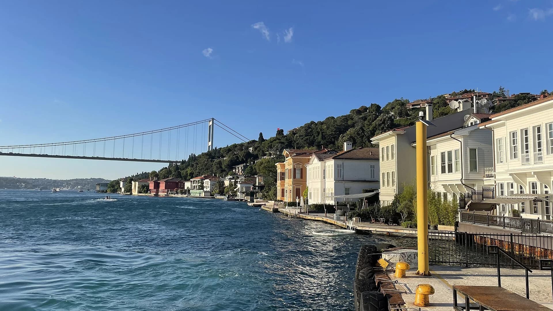 Kandilli'den Boğaz hattı ve kıyı yerleşimi.