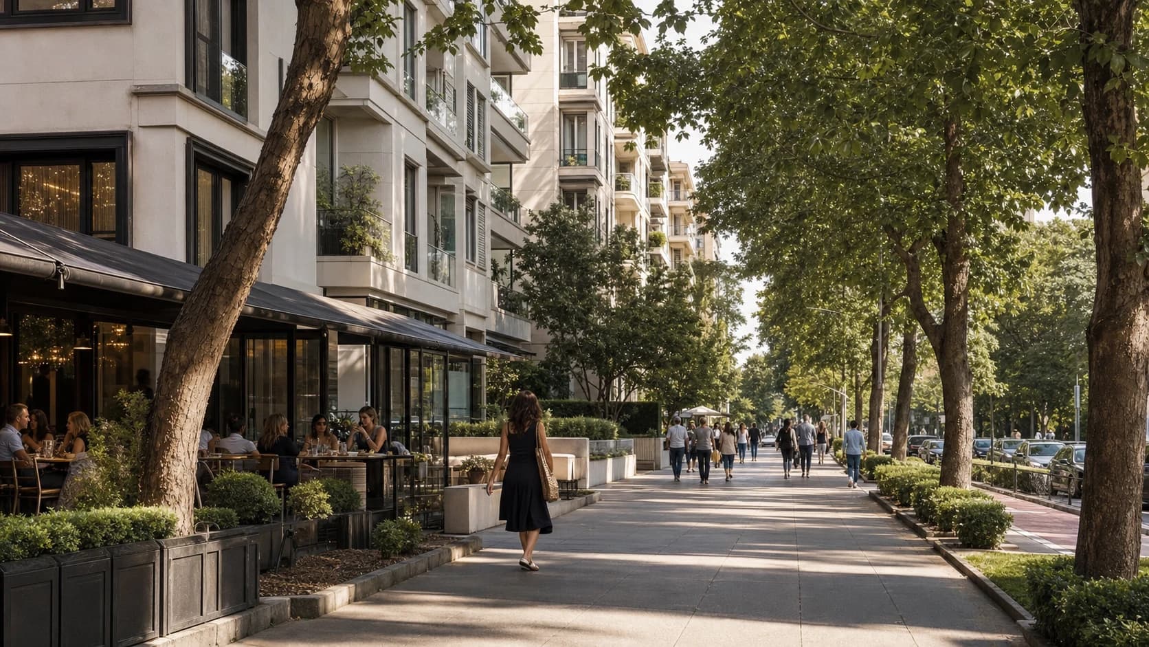 Suadiye ve Bağdat Caddesi’nde premium şehir yaşamı ve modern konut atmosferi.
